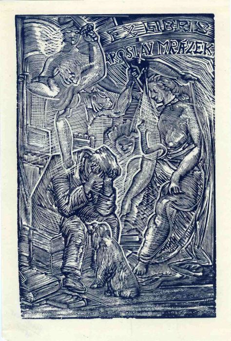 Ex libris Jaroslav Mrázek.