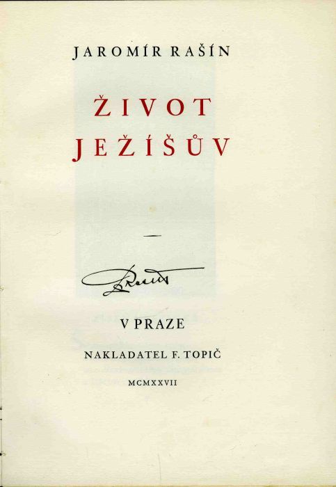 Život Ježíšův.