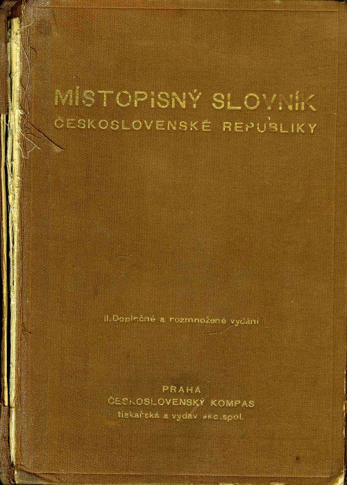 Místopisný slovník Československé republiky.