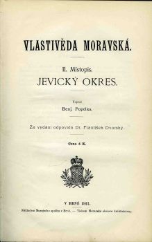 Vlastivěda moravská. II. Místopis. Jevický okres.