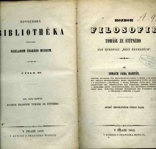 Rozbor filosofie Tomáše ze Štítného dle rukopisu "Řečí besedních".