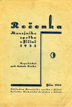 Ročenka musejního spolku v Jičíně.