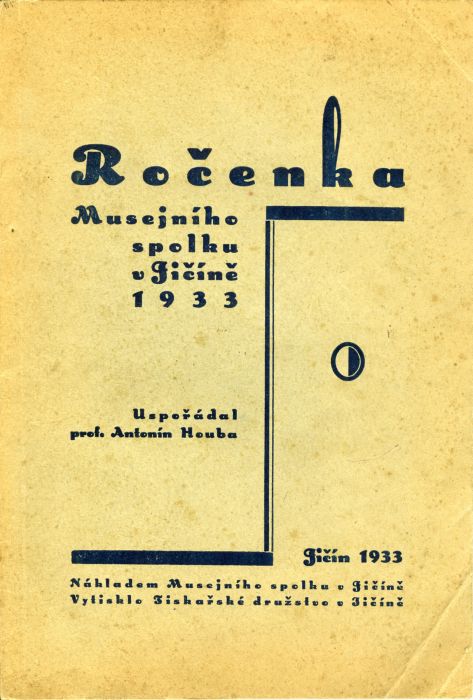 Ročenka musejního spolku v Jičíně.