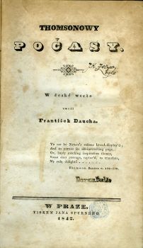 Thomsonowy Počasy. W české werše uwedl František Daucha.