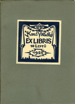 Ex libris. 10 leptů 1925.