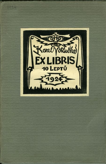 Ex libris. 10 leptů 1924.