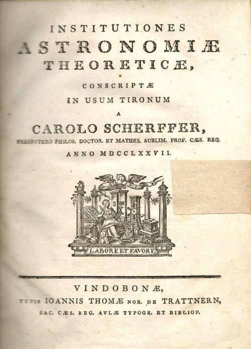 INSTITUTIONES ASTRONOMIAE THEORETICAE, CONSCRIPTA IN USUM TIRONUM.