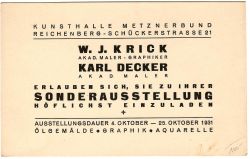 Práce skupiny Metznerbundu Oktobergruppe z Liberce. "Síň Mánesa" CXXXVI. výstava S. V. U. "Mánes"