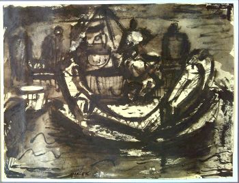 Rybáři [Výlov rybníka]