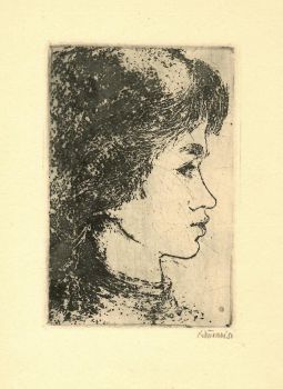 Profil dívčí hlavy