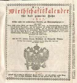 Neuer Wirthschaftskalender für das gemeine Jahr 1827, ...