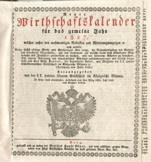 Neuer Wirthschaftskalender für das gemeine Jahr 1827, ...
