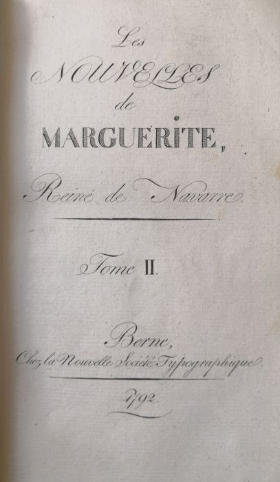 Les NOUVELLES de MARGUERITE, Reine de Navarre. (Heptameron françois.) Tome II. + III.