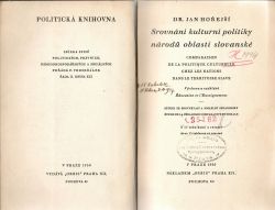 Srovnání kulturní politiky národů oblasti slovanské ... Výchova a vzdělání ... Studie ze srovnávací a sociální pedagogiky.