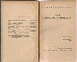Diář literární a umělecký.