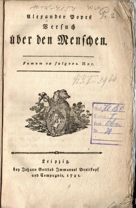 Versuch über den Menschen.