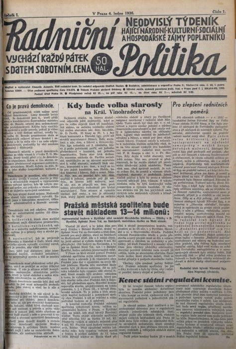 Radniční politika. Ročník 1936.