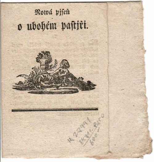 Nowá pjseň o ubohém rytíři. + Dwě nowé pjsně wssem milownjkům k zpěwu na swětlo wydané.