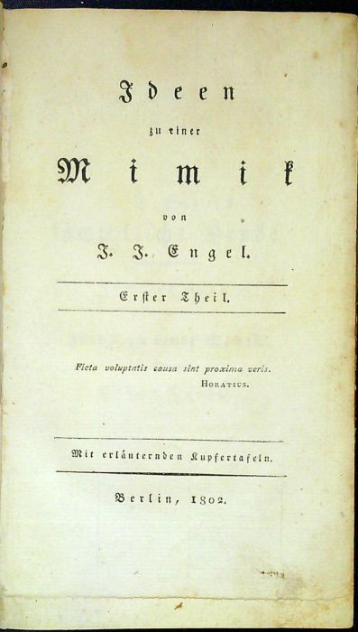 Ideen zu einer Mimik. I. + II. Theil.