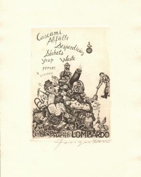 Ex Libris Ivan Matteo Lombardo (Cascami Abfälle Desperdicies ....)