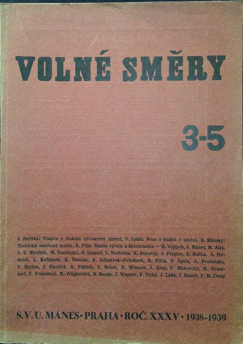 Volné směry, ročník XXXV. Číslo 3-5.