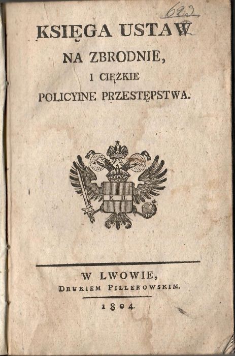 KSIEGA USTAW NA ZBRODNIE, I CIEZKIE POLICYINE PRZESTEPSTWA.