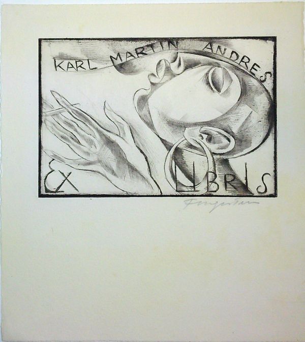 Karl Martin Andres Ex libris