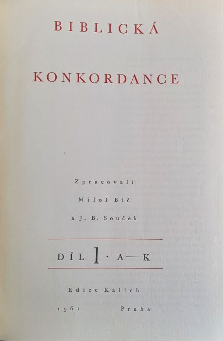 Biblická konkordance. 