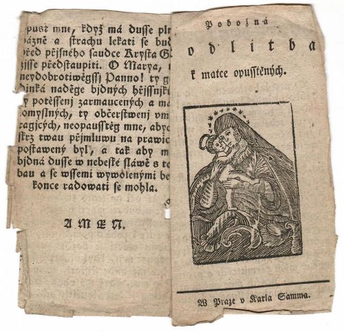 Pobožná Modlitba k matce opusstěných.