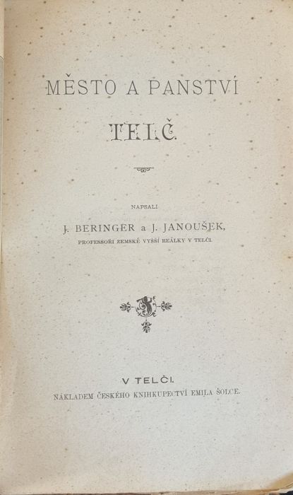 Město a panství Telč.