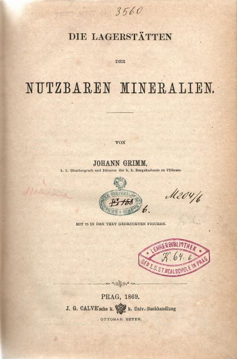 Die Lagerstätten der Nutzbaren Mineralien.