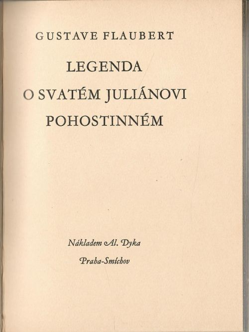 Legenda o svatém Juliánovi Pohostinném.