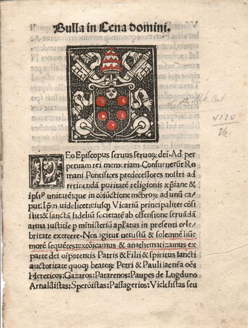 Bulla in coena domini.