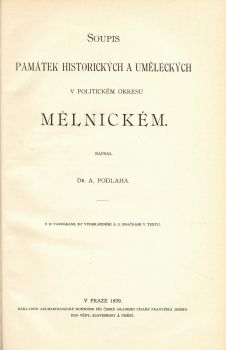 Soupis památek historických a uměleckých v politickém okresu mělnickém. Svazek VI.