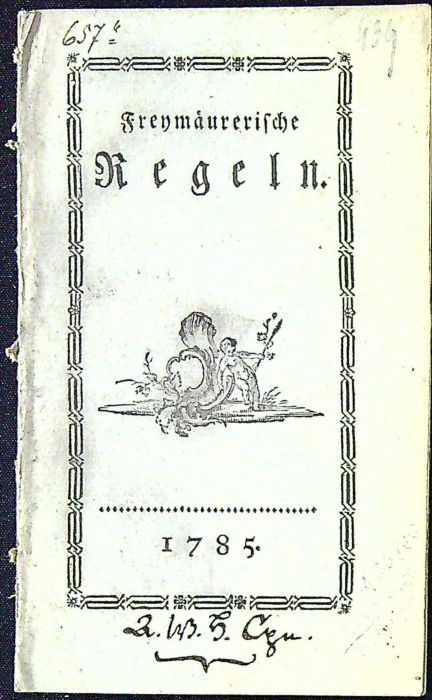 Freymäurerische Regeln.