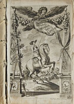 Wolberittener Cavallier: Oder Gründliche Anweisung Zu der Reit= und Zaum = Kunst/ In Zwey Theile abgefasst: Deren Erster Nicht allein einen jungen Cavallier belehrt/ mit Rittermässiger Zier=und Wolständigkeit auf=undabzusitzen/ und in allen Reuter=Lectionen die Vollkommenheit zu erwiesen/ dessgleichen im Ring=Rennen/ und andren adelichen Exercitien zu Ross/ die behörige Geschicklickeit zu leisten; sondern auch den Damen mit Bericht aufwartet/ wie si sich/ zum Spatzier=oder Land = Ritt füg = und zierlichst aben zu bequemen: Der Andre aber Weiset/ wie man so wol ein rohes und unberittenes/ als ein Schiess=Pferd/ abrichen müsse; giebet auch dabeneben insonderheit/ von der vollkommen Zäumung der Pferde/einen ausführ=und wolbegreifflichen Unterricht. Aus langer und eigner Erfarung/ von obbemeldten Authore aufgesetz/ auch fleissiger und geneauer/ weder sonst bishero von jemanden/ bescrieben/ dazu mit gar seltenen/ vorhin nie gesehenen/ sondern von Ihm allererst erfundenen/ Figuren/ beleuchte