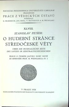 O hudební stránce středočeské věty. Über die musikalische Seite des Satzes im zentraltschechischen.