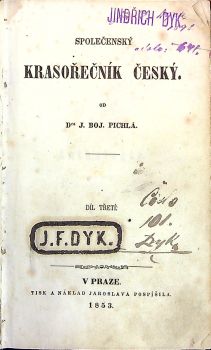Společenský krasořečník český. Díl I.-III. (Komplet)