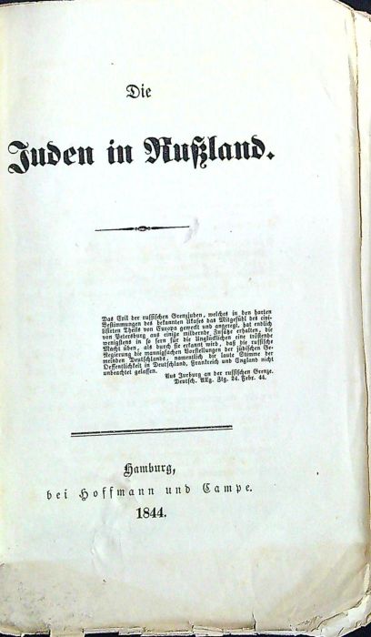 Die Juden in Russland.