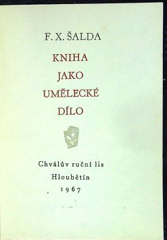Kniha jako umělecké dílo.