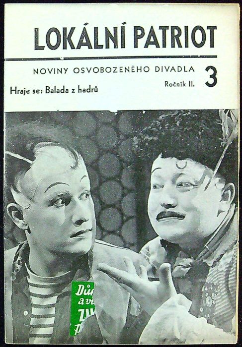 Lokální patriot. Noviny Osvobozeného divadla. Ročník II., číslo 3.
