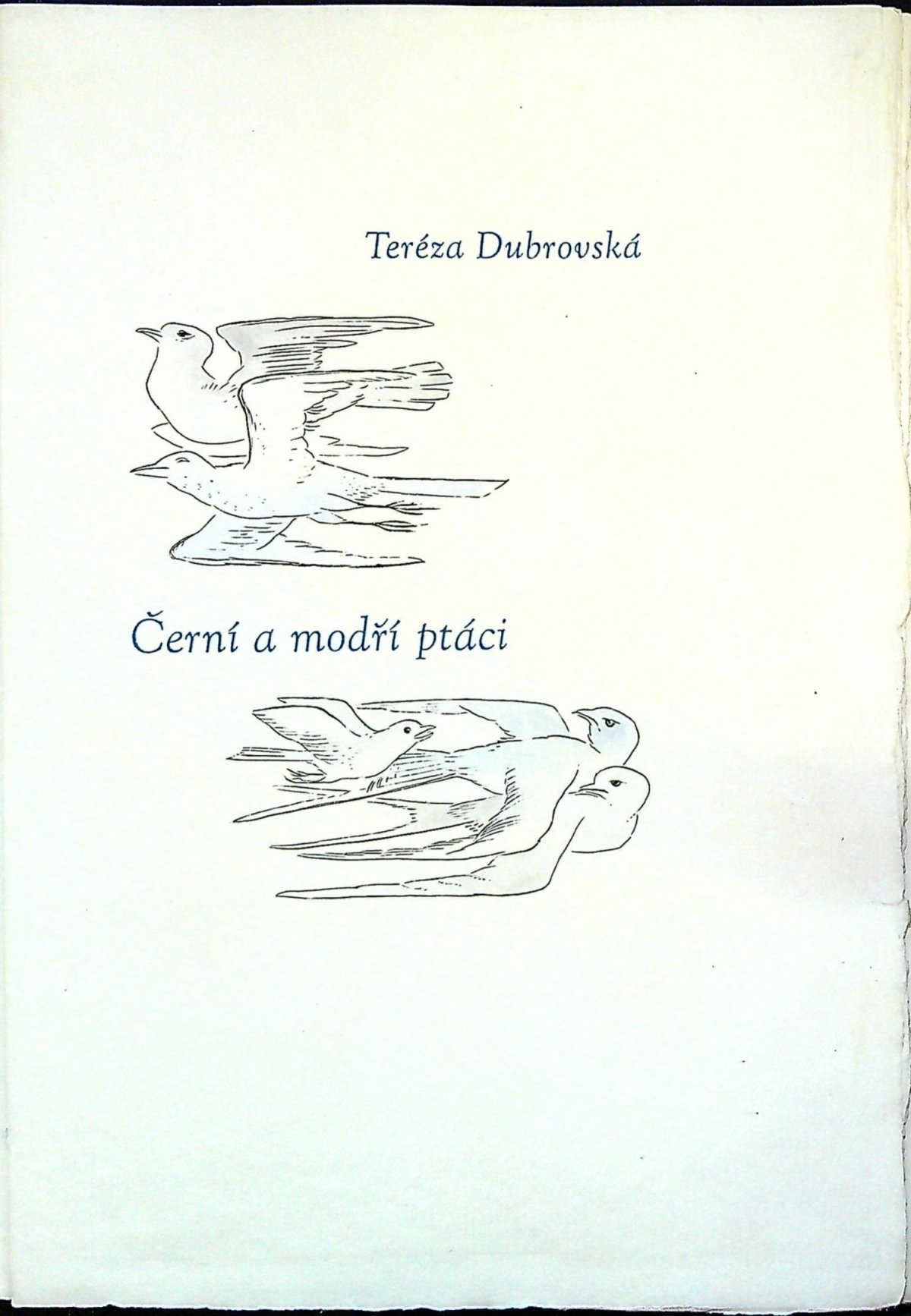 Červení a modří ptáci.