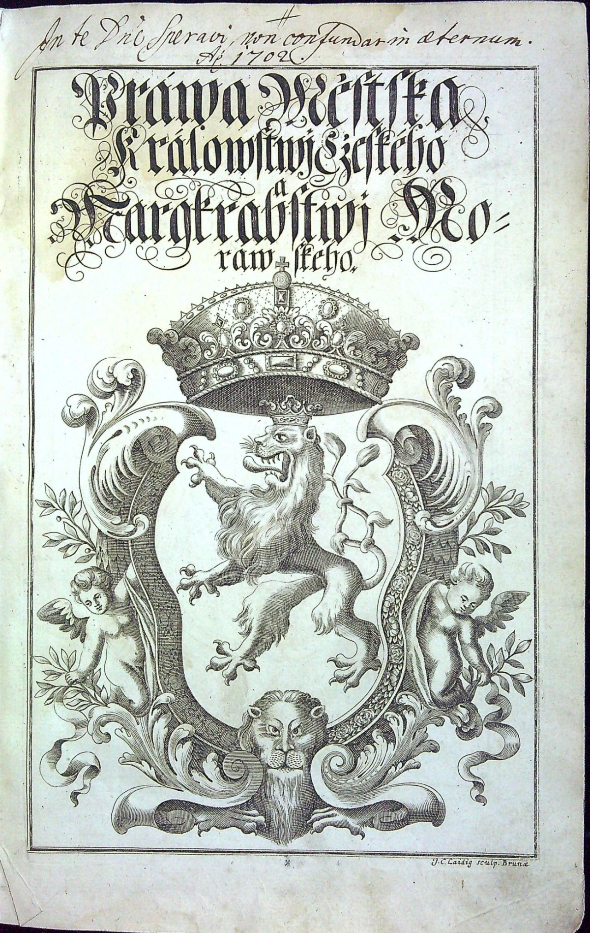 Práwa Městská Králowstwj Cžeského a Margkrabstwj Morawského.