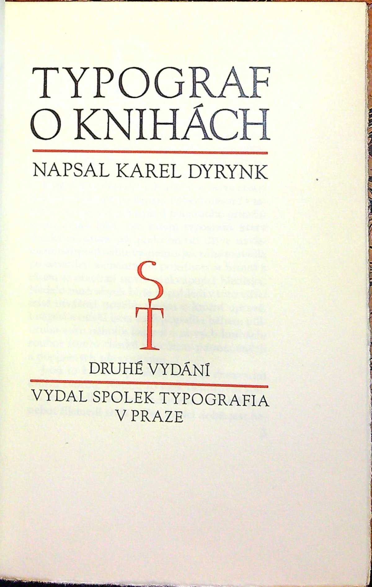 Typograf o knihách.