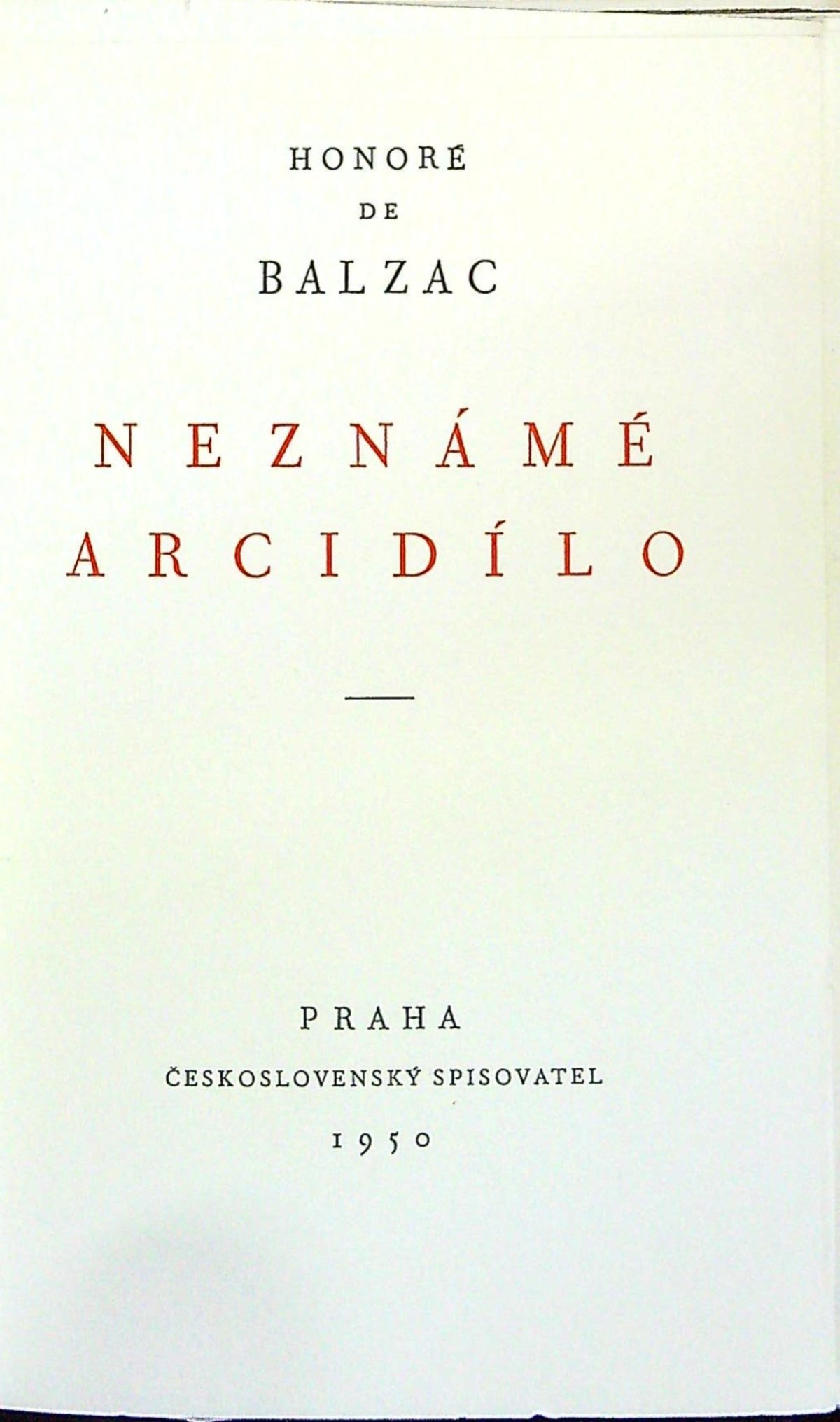 Neznámé arcidílo.