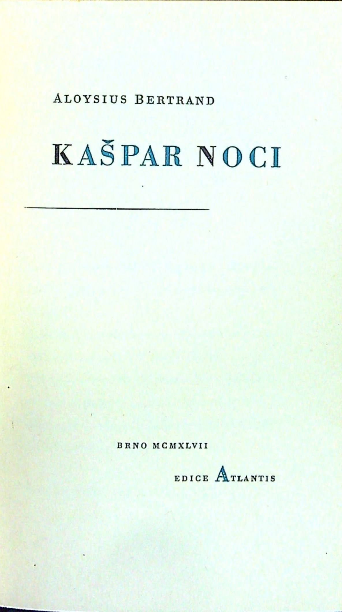 Kašpar noci.