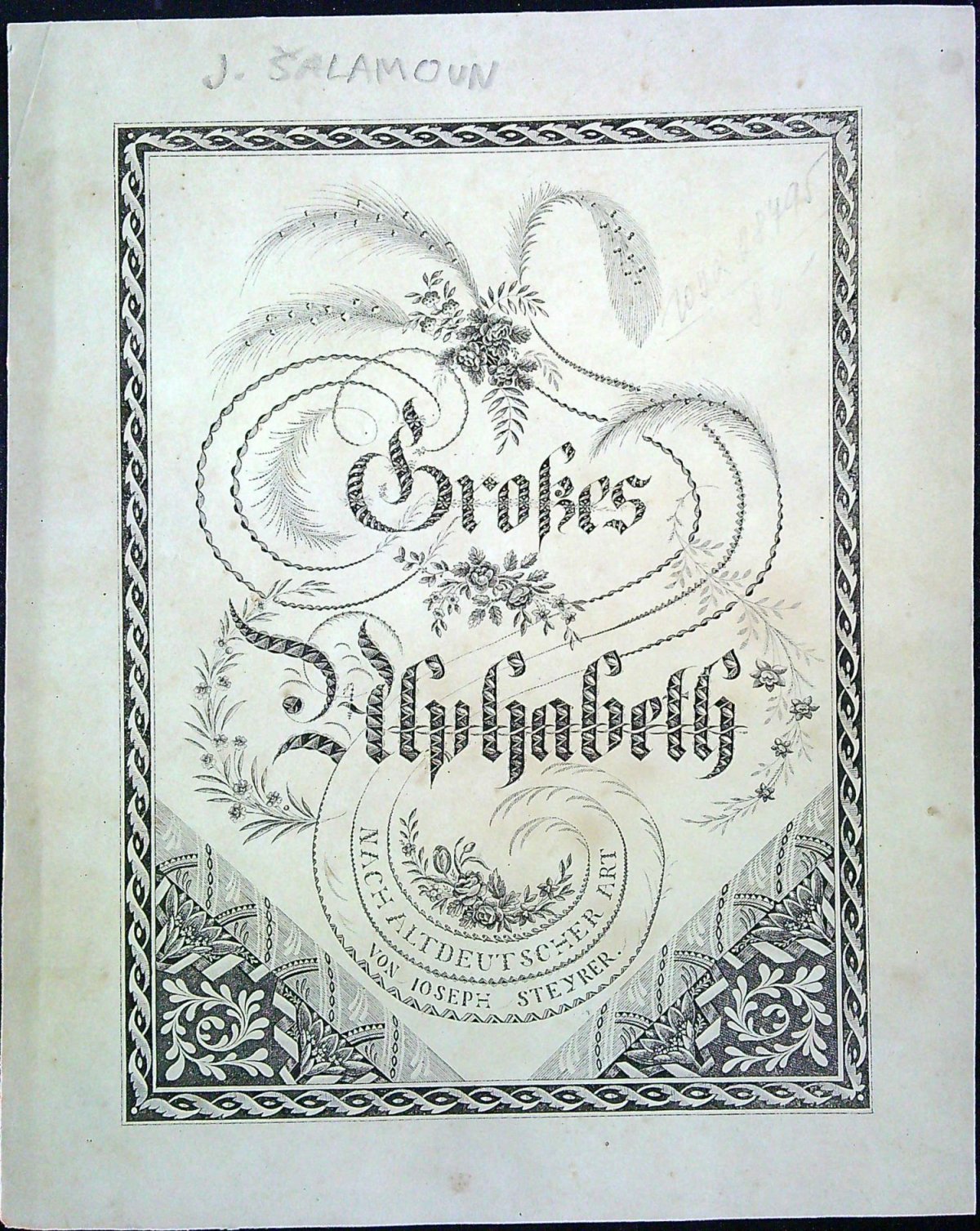 Grosses Alphabeth nach altdeutsch Art.