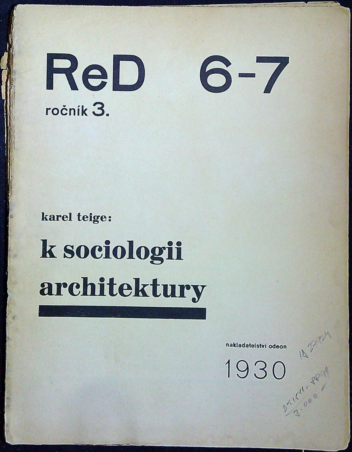 K sociologii architektury.