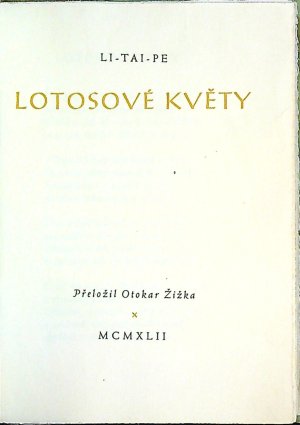 Lotosové květy.