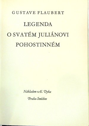 Legenda o svatém Juliánovi Pohostinném.